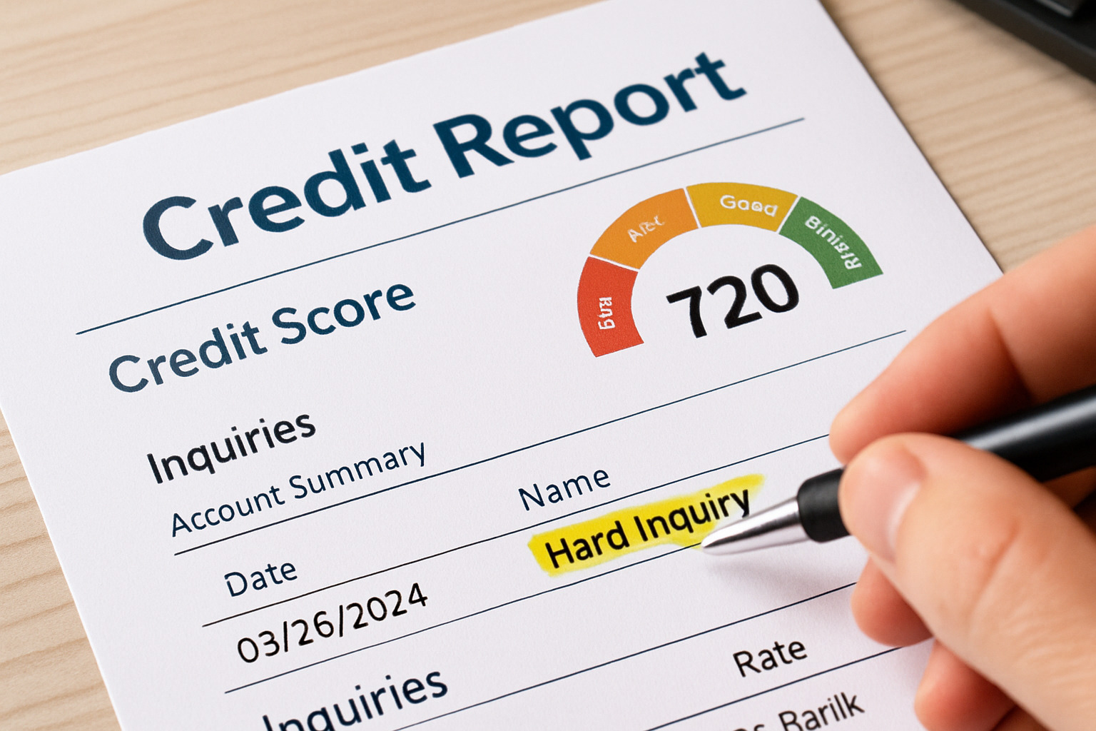 how to improve credit score after hard inquiry